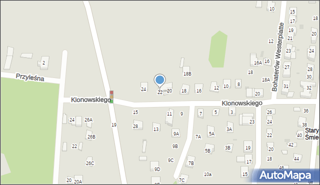 Ciechanów, Klonowskiego Tomasza, 22, mapa Ciechanów