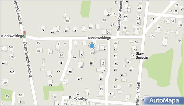 Ciechanów, Klonowskiego Tomasza, 3A, mapa Ciechanów