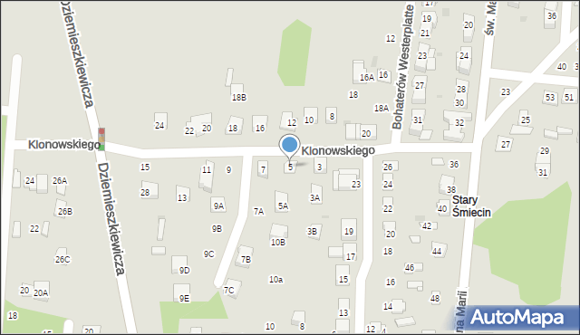 Ciechanów, Klonowskiego Tomasza, 5, mapa Ciechanów