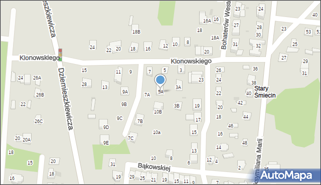 Ciechanów, Klonowskiego Tomasza, 5A, mapa Ciechanów