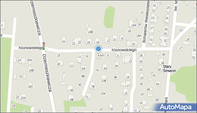 Ciechanów, Klonowskiego Tomasza, 7, mapa Ciechanów