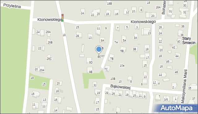 Ciechanów, Klonowskiego Tomasza, 9C, mapa Ciechanów