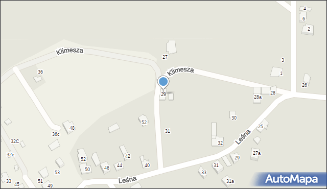 Czechowice-Dziedzice, Klimesza Karola, 29, mapa Czechowic-Dziedzic