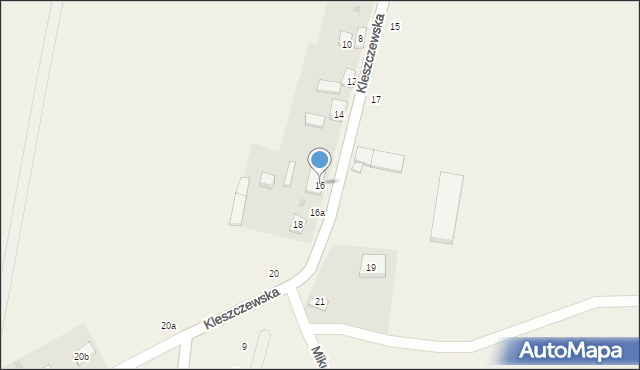 Czerlejno, Kleszczewska, 16, mapa Czerlejno