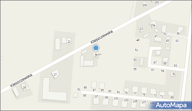 Czerlejno, Kleszczewska, 25, mapa Czerlejno