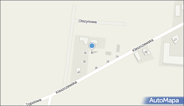 Czerlejno, Kleszczewska, 30, mapa Czerlejno