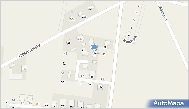 Czerlejno, Kleszczewska, 45, mapa Czerlejno