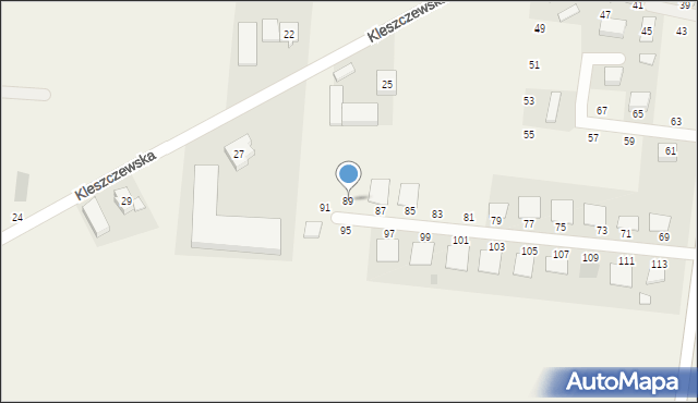 Czerlejno, Kleszczewska, 89, mapa Czerlejno