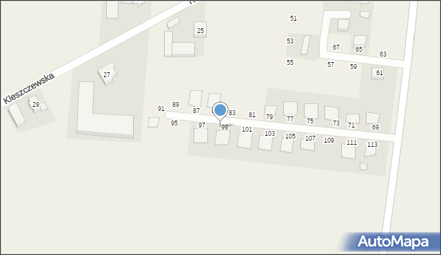 Czerlejno, Kleszczewska, 99A, mapa Czerlejno