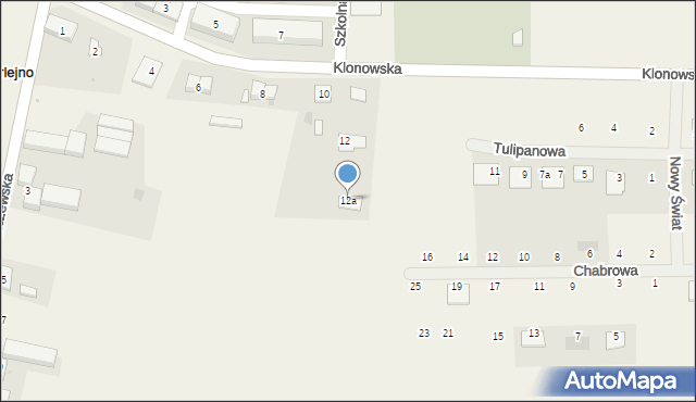 Czerlejno, Klonowska, 12a, mapa Czerlejno