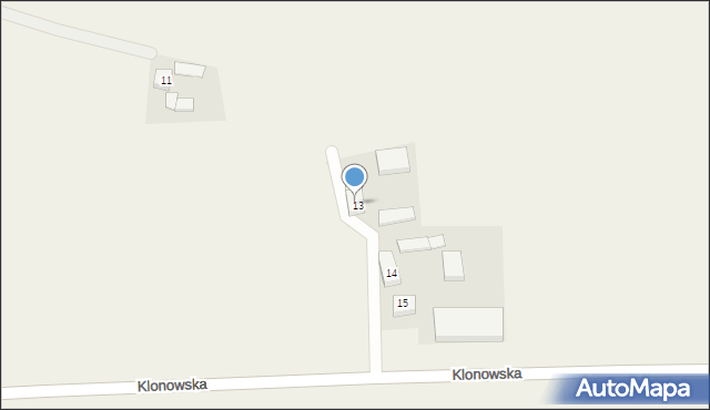 Czerlejno, Klonowska, 17, mapa Czerlejno