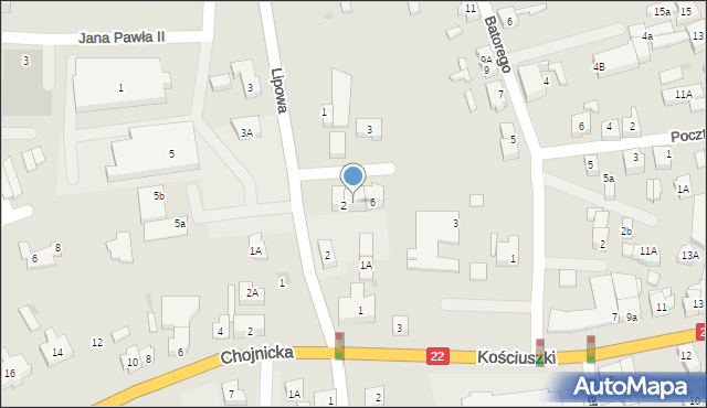 Czersk, Klonowa, 4, mapa Czersk