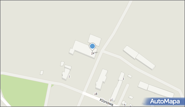Czerwieńsk, Klonowa, 1A, mapa Czerwieńsk