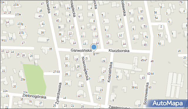 Częstochowa, Kluczborska, 8, mapa Częstochowy