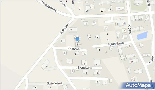 Dobrzykowice, Klonowa, 5, mapa Dobrzykowice