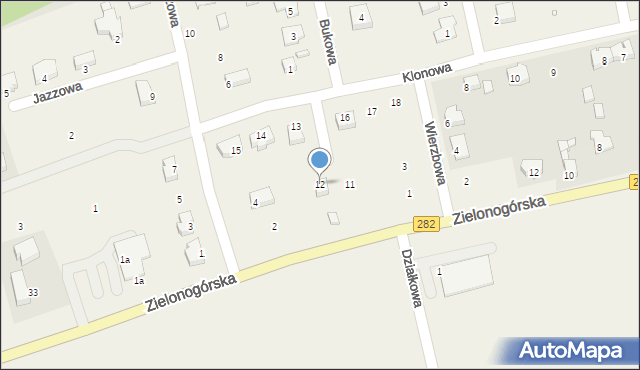 Droszków, Klonowa, 12, mapa Droszków