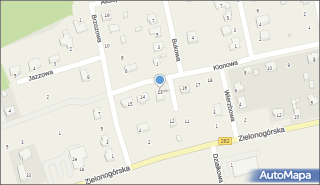 Droszków, Klonowa, 13, mapa Droszków