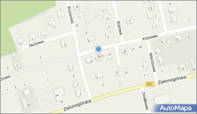 Droszków, Klonowa, 14, mapa Droszków