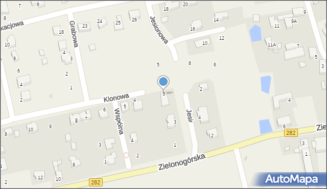 Droszków, Klonowa, 3, mapa Droszków