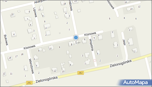 Droszków, Klonowa, 7, mapa Droszków