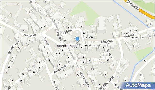 Duszniki-Zdrój, Kłodzka, 4, mapa Duszniki-Zdrój