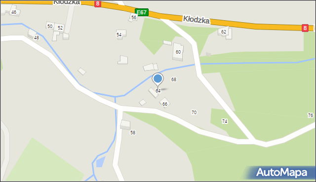 Duszniki-Zdrój, Kłodzka, 64, mapa Duszniki-Zdrój