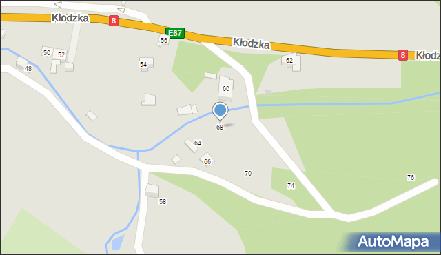 Duszniki-Zdrój, Kłodzka, 68, mapa Duszniki-Zdrój