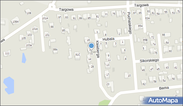 Garwolin, Kleeberga Franciszka, gen., 12, mapa Garwolin