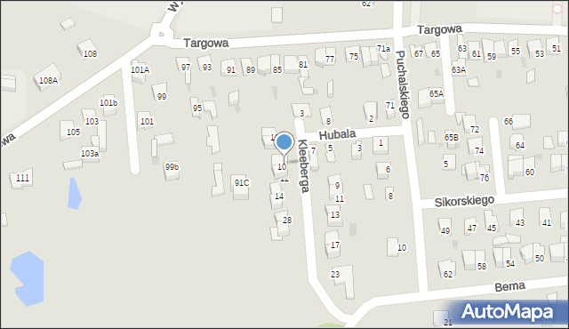 Garwolin, Kleeberga Franciszka, gen., 20, mapa Garwolin