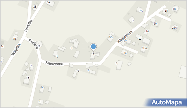 Gaszowice, Klasztorna, 5, mapa Gaszowice