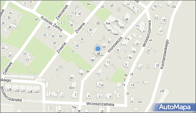 Gdańsk, Klonowicza Sebastiana, 88a, mapa Gdańska