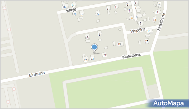 Gliwice, Klasztorna, 23A, mapa Gliwic