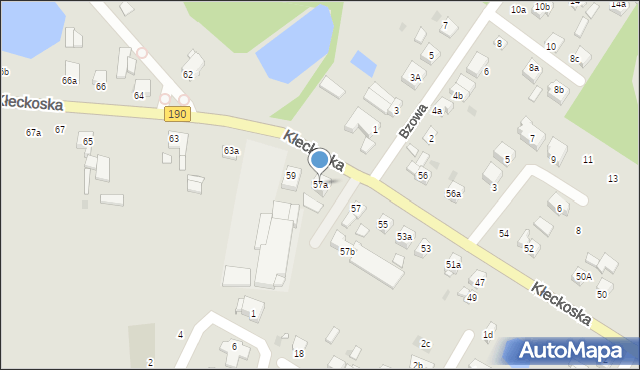 Gniezno, Kłeckoska, 57a, mapa Gniezna