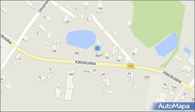 Gniezno, Kłeckoska, 66a, mapa Gniezna