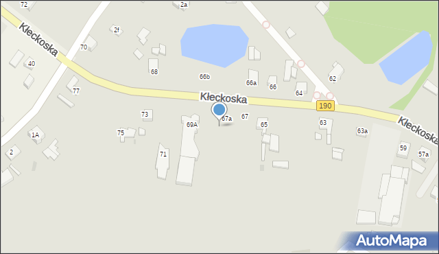 Gniezno, Kłeckoska, 68a, mapa Gniezna