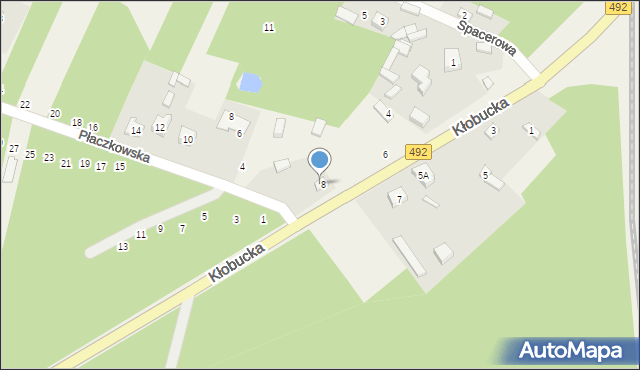 Gojsc, Kłobucka, 8, mapa Gojsc