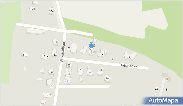 Goleniów, Kleeberga Franciszka, gen., 3, mapa Goleniów