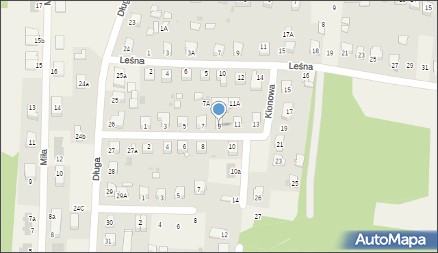 Góra Puławska, Klonowa, 9, mapa Góra Puławska