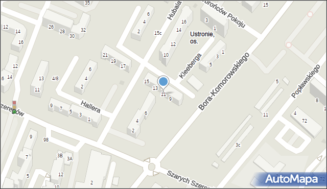 Gorzów Wielkopolski, Kleeberga Franciszka, gen., 11, mapa Gorzów Wielkopolski