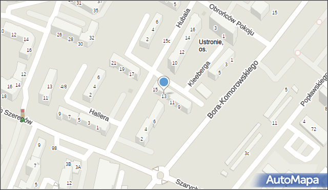 Gorzów Wielkopolski, Kleeberga Franciszka, gen., 13, mapa Gorzów Wielkopolski