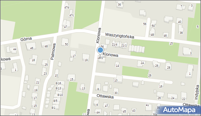 Grabówka, Klonowa, 18/1, mapa Grabówka