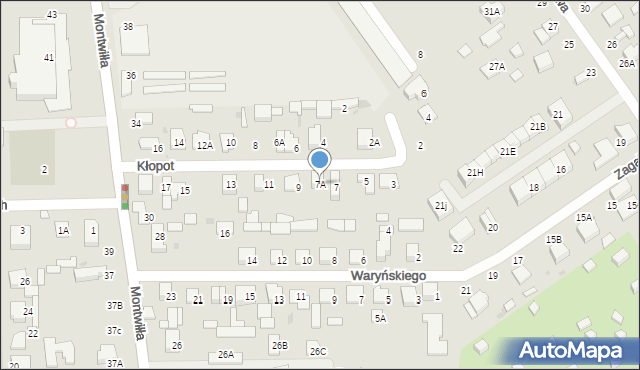 Grodzisk Mazowiecki, Kłopot, 7A, mapa Grodzisk Mazowiecki