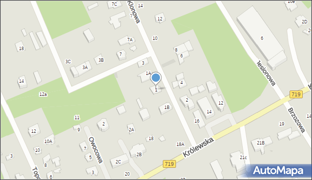 Grodzisk Mazowiecki, Klonowa, 1, mapa Grodzisk Mazowiecki