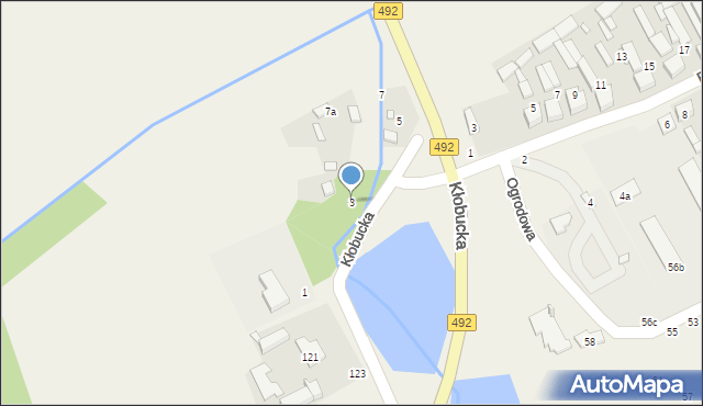 Grodzisko, Kłobucka, 3, mapa Grodzisko