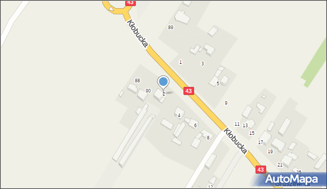 Gruszewnia, Kłobucka, 2, mapa Gruszewnia