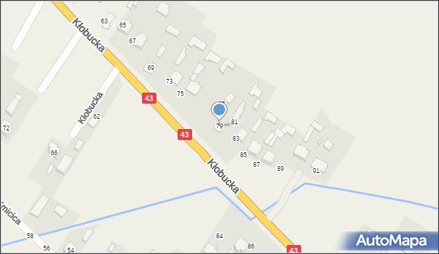 Gruszewnia, Kłobucka, 79, mapa Gruszewnia