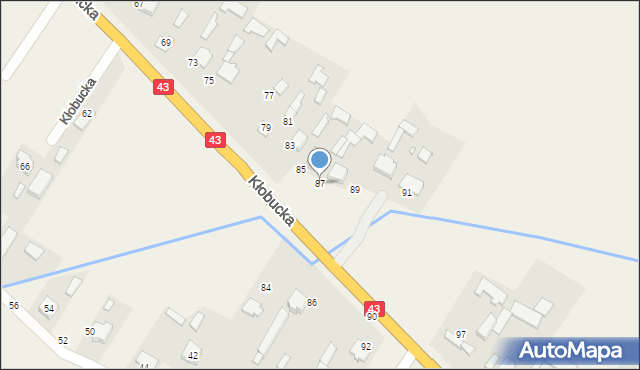 Gruszewnia, Kłobucka, 87, mapa Gruszewnia