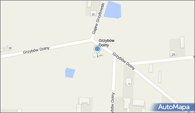 Grzybów Dolny, Klemensów Grzybowski, 4, mapa Grzybów Dolny