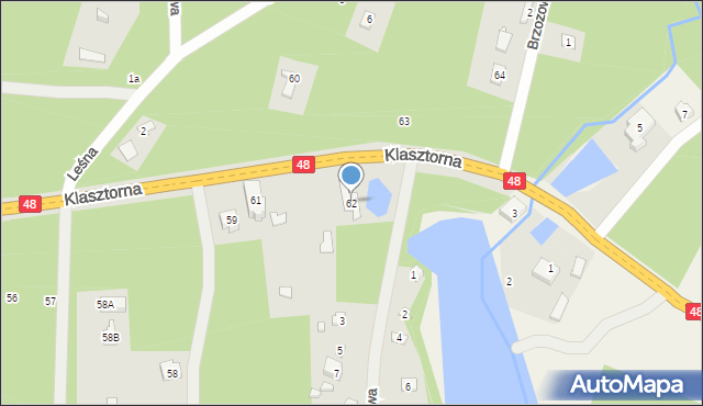 Inowłódz, Klasztorna, 62, mapa Inowłódz