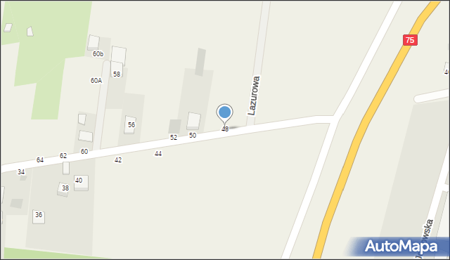 Jasień, Klonowa, 48, mapa Jasień